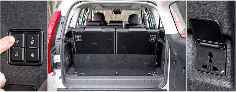 In the seven-seater configuration, nothing from the trunk 