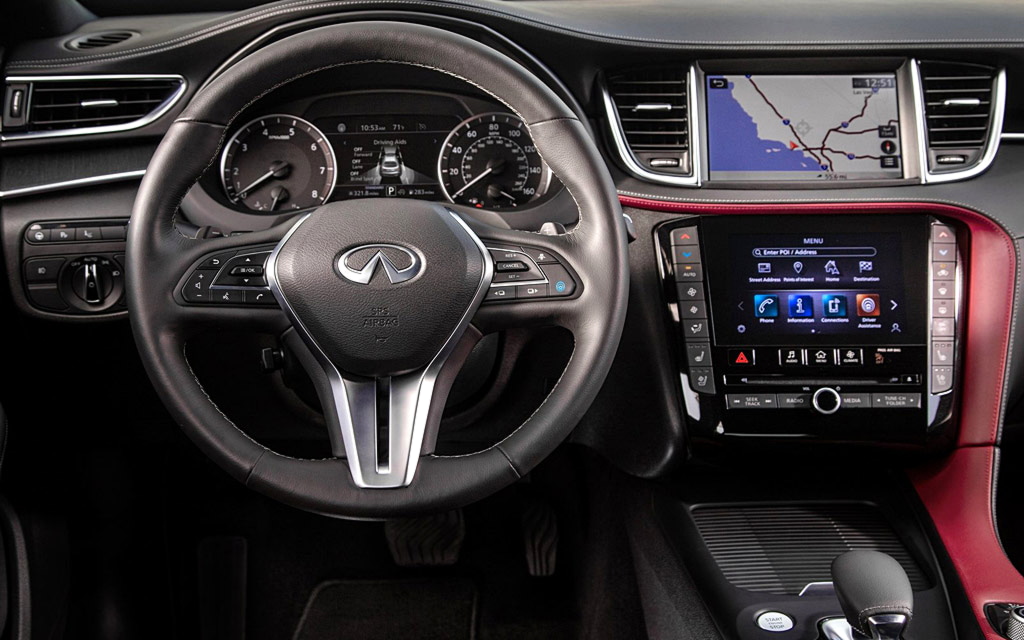 Latest interior detail of Infiniti QX55 2021-2022